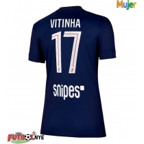 Camiseta Paris Saint-Germain Vitinha #17 Primera Equipación para mujer 2025-26 manga corta